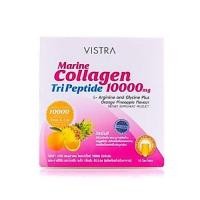 ราคา VISTRA Marine Collagen Tri Peptide 10000 mg 10 ซอง กลิ่นส้ม-สับปะรด คอลลาเจน (23617341636)
