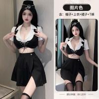 ราคา คอสเพลย์แอร์โฮสเตสเซ็กซี่กัปตันสองชิ้นชุดเดรสผ่าต้นขาสีฟ้าและสีขาวพร้อมทองเซ็กซี่ โทรทัศน์1750 (56513073382)