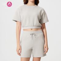 ราคา Airactive Leisure Yoga Sports Set Short Sleeves Cropped Top And Casual Sports Shorts Solid Color (27886571561)