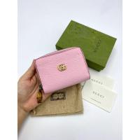 ราคา พร้อมส่งในไทย ของแท้ 100 % กระเป๋าสตางค์ Gucci Bamboo Double G Zipped Card Case (Light Pink) (54760158169)