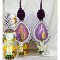 ราคา ดอกรักพลาสติก ตรากระเช้า เกรด A สีขาวอมเขียว สำหรับพานพุ่ม บายศรี ร้อยมาลัย 1,500 ดอก (51605526603)