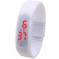 ราคา LED Watch Sport นาฬิกาข้อมือกีฬา ผู้ชาย ผู้หญิง แฟชั่น LED สายเรซิน - สีขาว รุ่น WB White (512504459)