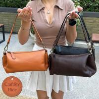 ราคา กระเป๋าคล้องไหล่ทรงหมอน กระเป๋าสะพายข้างผู้หญิงหนังวัวแท้ หนังนุ่มมือ สไตล์น่ารักเรียบหรู (47555809854)