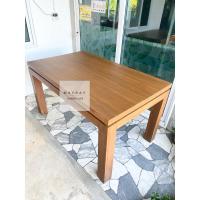 ราคา (ส่งฟรีฟรี + เลือกสีฟรี) โต๊ะอาหารไม้สักทอง สไตล์โมเดิร์น ไม้หนา ขาใหญ่ แข็งแรงรับน้ำหนักได้เป็นอย่างดี (27810079501)