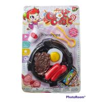 ราคา Cook Cook ชุดเซตสเต๊กกะทะร้อน พร้อมเครื่องดื่มและที่คีบ ประเภทกะทะร้อน เหมาะให้คุณหนูๆเล่นขายของ (23966052615)