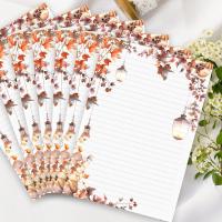ราคา เครื่องเขียนกระดาษโน๊ตบุ๊ควารสารหนังสือข5 30แผ่นวินเทจด้อยใบเมเปิ้ลสีน้ําจดหมายแผ่นฉีกได้ สมุดบันทึก สําหรับเขียนตัวอักษร (49913469286)