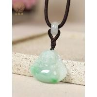 ราคา ธรรมชาติเต็มสีเขียวน้ําแข็งหยกหยกพระพุทธรูปจี้ผู้ชายผู้หญิงสไตล์พม่าหัวเราะพระพุทธรูป ไมตรียา พระพุทธรูปเผ็ดดวงอาทิตย์สีเขียว18พันทองฝัง โว55 (46364436849)