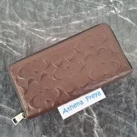 ราคา เหมือนใหม่ กระเป๋าสตางค์ Coach ใบยาวซิปรอบ มือสองของแท้Coach F58113 Accordion Zip Around Walletสีน้ำตาล ปั้มนูนลายซี (15349937868)