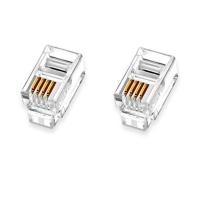 ราคา RJ9 4P4C 4 PIN RJ-9 PIN Connector สําหรับโทรศัพท์ Handle เกลียว / FAX คุณภาพดีเนื้อหา 100 ชิ้น (48011717304)