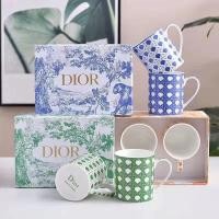 ราคา Dior mug bone china home breakfast cup couple coffee milk cup gift box (15764939636)