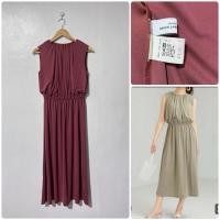 ราคา Green label relaxing เดรสยาวแขนกุด สีชมพูอมส้ม เดรสญี่ปุ่นมือสอง (50659881129)