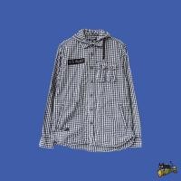 ราคา Izzue Union Made IZ-X04-Army ลายสก๊อตสีดํา Gingham Hooded US Army เสื้อแขนยาว (16649623197)