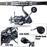 ราคา 【ส่วนลด】newSougayilang Telescopic Metal Fishing Rod Reel Set Saltwater Carbon Fiber High Quality Fishing Rod 13+1BB 1000 (28845187569)