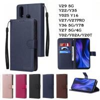 ราคา เคสฝาพับ แบบแม่เหล็กเปิดปิด สำหรับ VIVO Y15S Y01 Y31 Y51 V5 Plus V7 plus V11 V11i V9 Y85 Y30 5G V21 5G พร้อมช่องใส่บัตร (41312585003)