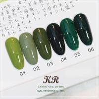 ราคา สีเจลทาเล็บ KR ชุด6สี โทนสีเขียว Green tea Green (3667745470)