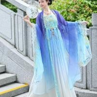 ราคา สุภาพสตรี Hanfu นกยูงบินเสื้อเชิ้ตแขนใหญ่ปักอุตสาหกรรมหนักกระโปรงยาวปานกลางราชวงศ์ถัง (51460412692)
