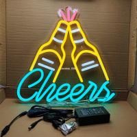 ราคา ป้ายไฟนีออน Cheers Neon LED cheers ป้ายไฟบาร์ ผับ ร้านเหล้า คาเฟ่ ป้ายไฟตกแต่ง สีสด สว่างชัด เพิ่มบรรยากาศ (49605814593)