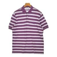 ราคา Salvatore Ferragamo Aga Polo Shirt Striped White purple Direct from Japan Secondhand (48162984225)