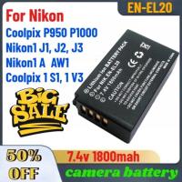 ราคา 7.4V 1800mAh EN-EL20 EN EL20 แบตเตอรี่กล้องสําหรับ Nikon Coolpix P950 P1000 Nikon1 J2 J3 สําหรับ Nikon1 A AW1 Coolpix 1 S1, 1 V3 (47160653916)