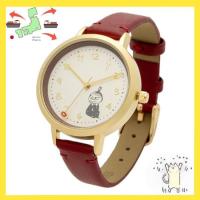 ราคา [Japanese Version] Fieldwork Women's Analog Watch: Moomin, Genuine Leather Strap, Wood-Patterned, Wood-Leather Watch Y, Little My, Red, MOM017-2 (45962279836)