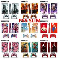 ราคา 50 สีสติกเกอร์ผิวใช้งานร่วมกับ Sony Playstation 5 Slim Disc & Digital Edition ไวนิล Decal รูปแบบชุดฟิล์มป้องกันสําหรับ PS5 Slim คอนโซลและ 2 ชิ้น Controller (52714548378)