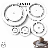 ราคา BESTIT อุปกรณ์สร้างขาเซรามิกแบบแหวน, แม่แบบแหวนขาเครื่องปั้นดินเผา PLA วางตําแหน่งแม่นยํา, ที่ตัดดินปั้น 5 ขนาด น้ําหนักเบา โมลด์ขาเซรามิก สําหรับงาน DIY เซรามิค (42583177228)
