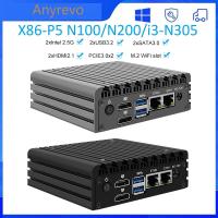 ราคา X86 P5 Fanless Mini PC Firewall Router 12th Gen Intel N100 DDR5 4800MHz 2x i226-V 2.5G LAN HDMI2.1 Windows 11 pfSense OPN (40621446553)