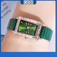ราคา 08055⌚️GEDI-2นาฬิกาข้อมือผู้หญิงรุ่นใหม่ของ มีดีไซน์ที่เรียบง่ายและสง่างาม หน้าปัดทรงสี่เหลี่ยมขนาดเล็ก เป็นนาฬิกาข้อมือแฟชั่นสุดหรูสำหรับผู้หญิง มาพร้อมสายหนังบางและหน้าปัดทรงสี่เหลี่ยมขน (4616246503