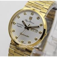 ราคา นาฬิกา Olym pianus sportmaster ควอทซ์ sapphire 890-09M-406E เรือนทอง หน้าปัดขาว (29775499525)