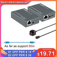 ราคา Navceker Extender HDMI RJ45 HDMI Extender cat5 60M HDMI Extender audio Kit over ethernet cat6/5e สําหรับ PS4 apple TV PC แล็ปท็อป HDTV (48714898619)