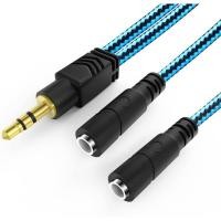 ราคา ตัวแยกหูฟังสําหรับ 2 หูฟัง 2 ทาง 3.5 มม.อะแดปเตอร์ Aux สาย Mini Jack ชายคู่หญิงสเตอริโอ Y Splitter อะแดปเตอร์คู่เข้ากันได้กับ iPad iPhone iPod MacBook PC A (41781349206)