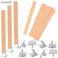 ราคา Gongjing3 เทียนไม้ Wis 10 ชิ้นแกนเทียนไม้ธรรมชาติ Wi พร้อมขาตั้งเหล็ก ไม้ th (52309857495)