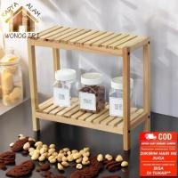 ราคา ชั้นวางเครื่องเทศอเนกประสงค์ 2 ชั้นในรูปทรงพาเลท ไม้สุนทรียศาสตร์ดั้งเดิม (46561228772)