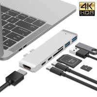 ราคา USB 3.1 Type-C Hub to HDMI Adapter 4K Thunderbolt 3 USB C Hub 3.0 TF SD Reader Slot PD สําหรับ MacBook Air 13 15 Pro 14 M4 M3 M2 M1 (50962414924)