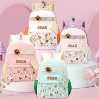ราคา กระเป๋าเป้สะพายหลังอนุบาลเบาพร้อมกระเป๋าเป้สะพายหลังลายการ์ตูนหมีน่ารักสําหรับเด็กหญิงและเด็กชาย 3-5-7 ปี (54759345565)