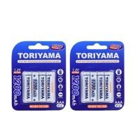 ราคา Toriyama ถ่านชาร์จ AA / AAA(แพ็ค 4 ก้อน) - จำนวน 2 แพ็ค (13727545666)