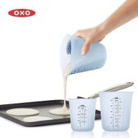 ราคา ถ้วยตวงซิลิโคน OXO อเมริกันพร้อมสเกล 500 มล. เครื่องมืออบหนา ถ้วยตวงไมโครเวฟได้ (53413912327)