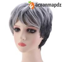 ราคา มหาสมุทรแผนที่ แฟชั่นผู้ชายผมสั้น,สีเทาและสีขาวทนความร้อนผู้ชายวิกผมสังเคราะห์,ผมปลอมคอสเพลย์ธรรมชาติหล่อสั้นตรงวิกผมไนท์คลับบาร์ (47715443757)