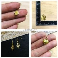 ราคา Jipata DIY จี้ ต่างหู รูปดอก clover หัวใจ กุญแจซอล ลายผีเสื้อ ทองเหลือง แท้ ลวดลายดาวฉลุ จี้ทองเหลือง ต่างหูทองเหลือง (13632728014)