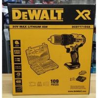 ราคา DCD7771D2a ของเรารุ่นใหม่ 2022 แบต 20V / BL DEWALT รุ่น DCD7771D2A-B1สว่านไร้สาย ไร้แปรงถ่าน พร้อมชุดดอก 109 ชิ้น 20V (16430877787)