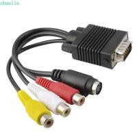 ราคา SHANLIN VGA TO S-Video TV Out VGA to AV 3 RCA Audio Video SVGA Converter (24698376057)