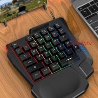 ราคา ALISONDZ คีย์บอร์ดมือเดียว, USB Luminous One Handedly Keyboard, Single Handed Numpad 35 คีย์ Ultra-slim 3 สี Backlight Gaming Mechanical Keyboard Desktop PC (53665291015)