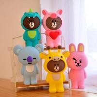 ราคา กระบอกใส่ปากกาซิลิโคนLine Friends Brownจุเยอะดีไซน์น่ารักนักเรียนใช้ได้ (44031688672)