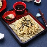 ราคา PERRY จานบะหมี่เย็น,พลาสติกสไตล์ญี่ปุ่น Soba จานบะหมี่,จานซอสอเนกประสงค์แฟชั่นพร้อมเสื่อไม้ไผ่ถาดอาหารซูชิสําหรับเสิร์ฟและตกแต่ง (43729564506)