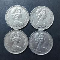 ราคา UK Queen Elizabeth II 10 New Pence 1969 ( X4 ) (52261461224)
