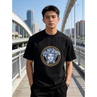 ราคา เสื้อยืด Versace/Versace tee พิมพ์แขนสั้นผู้ชายผู้หญิงเสื้อยืดคอกลมเสื้อยืดสวมใส่ด้านนอกเสื้อยืด Retro Mens Top Sports SNSX (46064014583)