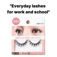ราคา DAISO Volume Eyelashes S6 1 คู่ 8–12 มม.สายสีดําสีดํา Lashes – แต่งหน้า V-Shape น้ําหนักเบา DC06 (52604847425)