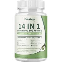 ราคา 14 in 1 Advanced Eye Formula Eye พร้อม Lutein Zeaxanthin Astaxanthin Bilberry Extract & Zinc Eye and Mineral สําหรับผู้ใหญ่และอาวุโส 60 แคปซูล (1) (46815403520)