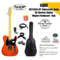 ราคา SQOE SETL350 Telecaster Body Design SS Pickup กีตาร์ไฟฟ้า Maple Fretboard - Oak Yellow (46659013225)