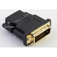 ราคา DVI 24+1/24+5 Male to HDMI Female หัวทอง Adapter Converter Head หัวต่อ ตัวแปลง หัวแปลง (2276981103)